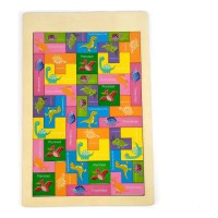 Juego de madera Tetris De Madera Juego Didáctico 42 Piezas Montessori Niños 17x27cm