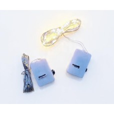 Luz alambre 20 leds calida (amarilla) a pila