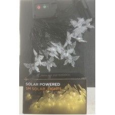 Luz solar mariposa rugosa 5mts calida (amarilla)