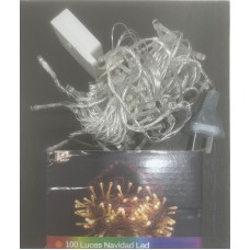 Luz 100 leds calida (amarilla) enchufe