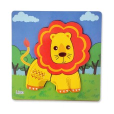 Juego de madera rompecabeza animales y vehiculos 15x15cm