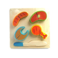 Juego de madera didactico comidas