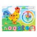 Juego de madera Puzzle Encastre Animal Pizarra Reloj Madera 23x30cm
