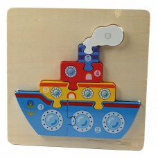 Juego de madera Rompecabezas De Encastre Madera Didáctico 18x18cm
