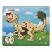 Juego de madera Rompecabezas Didáctico Dinosaurio Multicolor 15x18cm