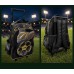 Mochila con carro futbol pelota negro con dorado 46x30x17cm