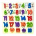 Juego de madera Tabla Encajable D Madera Abecedario Mayúsculas Y Minúsculas +Numeros Del 1 Al 20 F 30x30cm
