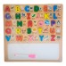 Juego de madera con pizarra letras numeros español e ingles 30x30cm