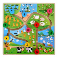 Juego de madera Puzzle De Madera Juguetes Educativos Montessori Number Mo