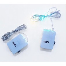 Luz alambre 10 leds color a pila