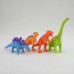 Set de dinosaurios de goma mas huevo x4 en blister