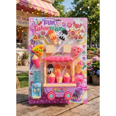 Set de carro de helados con accesorios