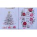 Bolsa de regalo navideña blanca arbol/bolas 32x26cm Bolsa de regalo navideña blanca arbol/bolas 32x26cm