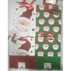 Bolsa de regalo navideña Papa Noel 23x18cm