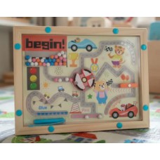 Juego de madera laberinto sensorial didactico 23x30cm