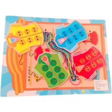 Juego de madera de enhebrar cordones varios modelos 22x30cm