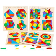 Juego de madera geometrico didactico 22x22cm