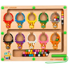Juego de madera Didactico Montessori Encastre Magnetico Coordinacion 22x29cm