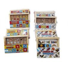 Domino de madera varios modelos y juego de memoria madera