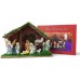 Pesebre navideño 9 piezas con establo y musgo 27x20cm Pesebre navideño 9 piezas con establo y musgo 27x20cm
