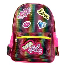 Mochila Escolar Bolduke Power Girls de PVC Multicolor con Estampa