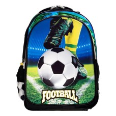 Mochila Infantil Escolar Futbol Azul