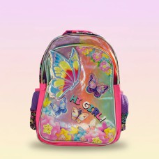 Mochila Infantil Escolar Diseño Mariposas Y Flores