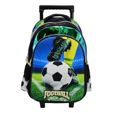 Mochila Infantil Escolar Futbol Carro Ruedas Pelota 3d