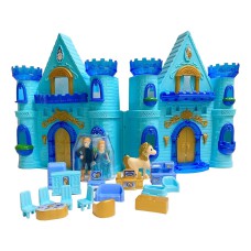 Castillo De Princesa De Frozen Con Music Accesorios Color Celeste