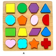 ?Juego de madera numeros y formas encastre didactico