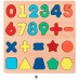 ?Juego de madera numeros y formas encastre didactico