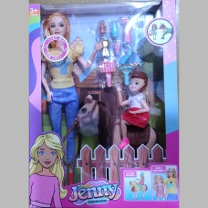 Muñeca con caballo nena y accesorios con sonido