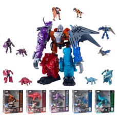 Robot transformer dinosaurios 5 modelos arman 1 grande
