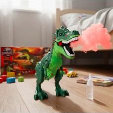 Dinosaurio con luz camina lanza agua con rugido