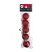 Adorno de navidad bolas glitter colgantes mini x5