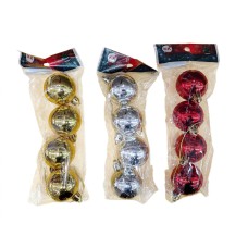 Adorno de navidad bolas brillante colgantes chicas x4