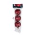 Adorno de navidad bolas mediana glitter colgantes x3