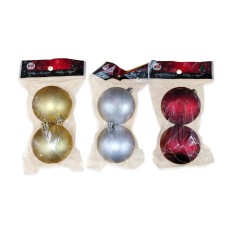 Adorno de navidad bolas mate mediana colgantes x2