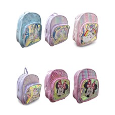 Mochila infantil chica Minie o Unicornio 28x23x13cm varios modelos Mochila infantil chica Minie o Unicornio 28x23x13cm varios modelos