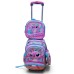 Mochila carrito con vianda y cartuchera varios personajes