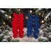 Adorno de navidad moños colgantes chicos rojos o azules x5 Adorno de navidad moños colgantes chicos rojos o azules x5