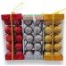 Set de adorno de navidad bolas colgantes chicas con glitter x10 (dorado, plateado y rojo) Set de adorno de navidad bolas colgantes chicas con glitter x10 (dorado, plateado y rojo)