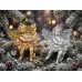 Adorno de navidad angeles colgantes dorado o plateado grandes