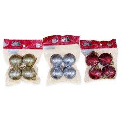 Adorno de navidad bolas glitter colgantes chicas x4