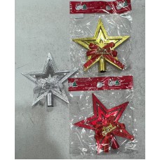 Adorno de navidad estrella para arbol 13cm (dorado, plateado o rojo)