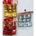 Adorno de navidad colgante para arbol tambor, bola y regalo x9 (dorado, plateado o rojo)