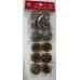 Adorno para navidad piña chica con glitter colgante x6 (dorado, plateado o rojo)