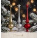 Adorno de navidad para arbol punta estrella con glitter 27cm