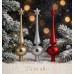 Adorno de navidad para arbol punta estrella con glitter 27cm