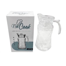 Jarra de vidrio con tapa 1,77lts 26x11cm